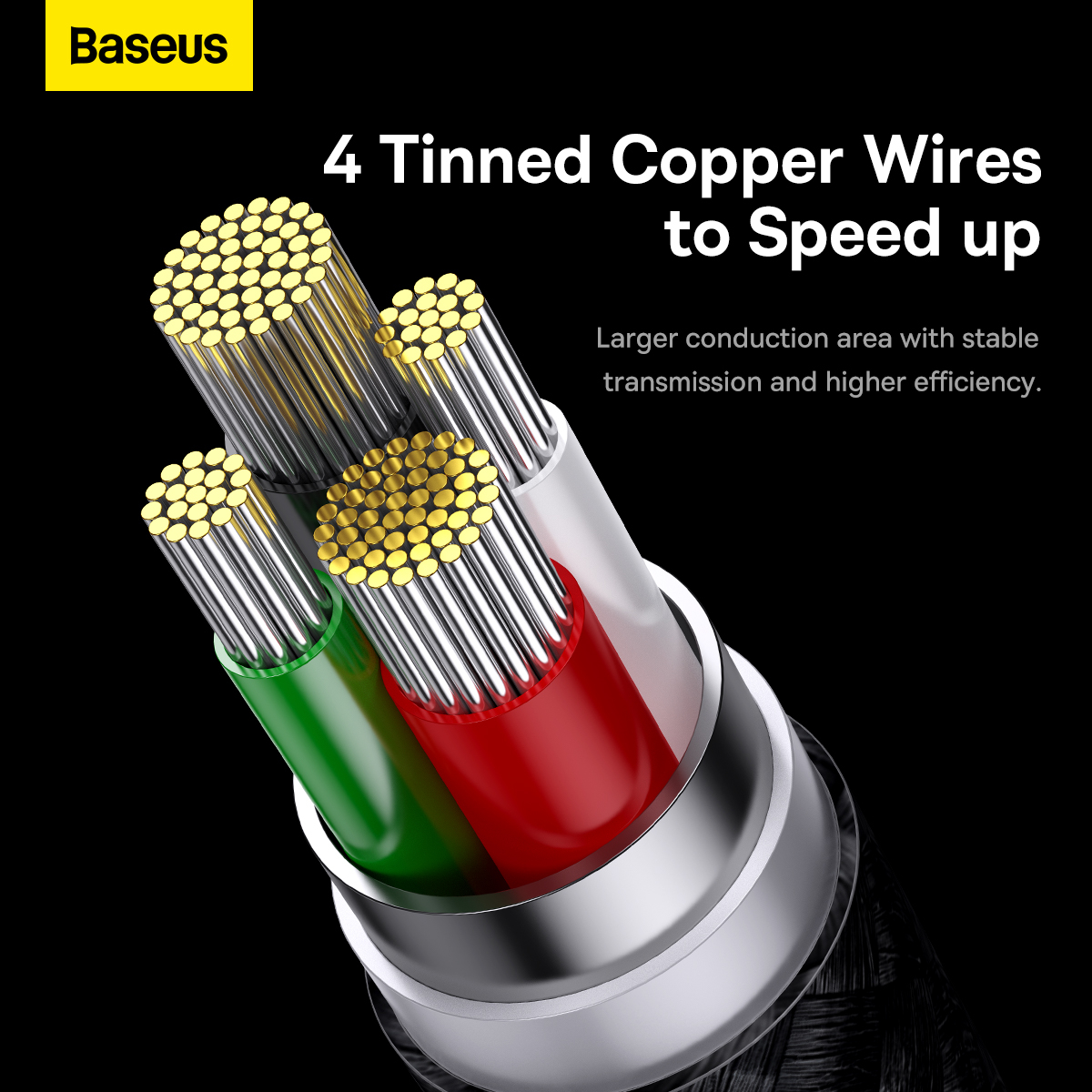 Baseus Starspeed 3-i-1 multikabel, 3.5A, 1.2m