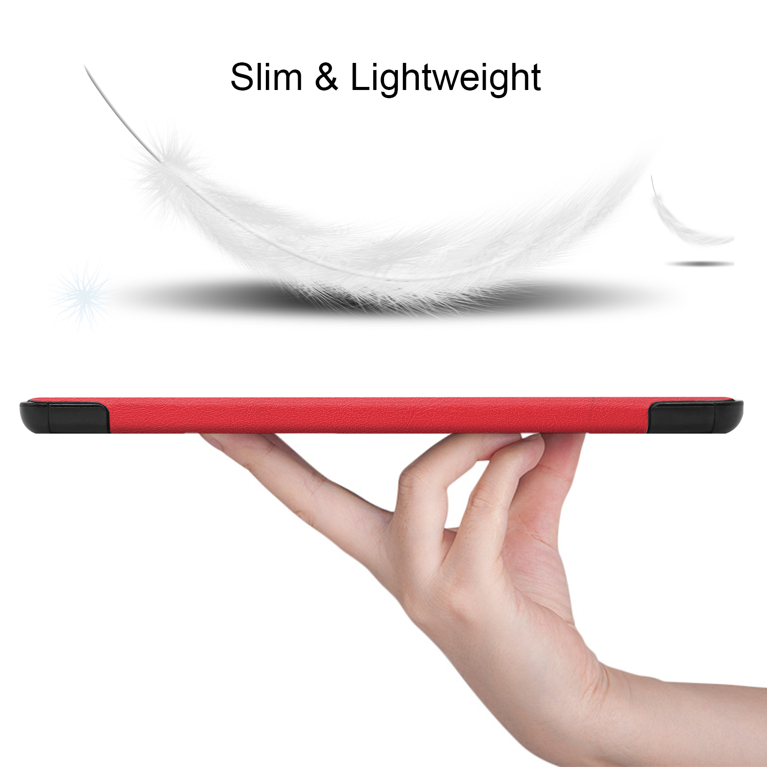 Läderfodral, Samsung Galaxy Tab S6 Lite 10.4, röd